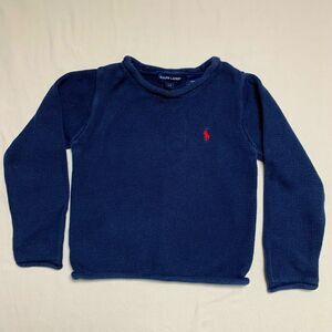 Ralph Lauren Sweater Boy’s 4/5 Preppy Navy Blue Knit Dress Formal Holiday Pony